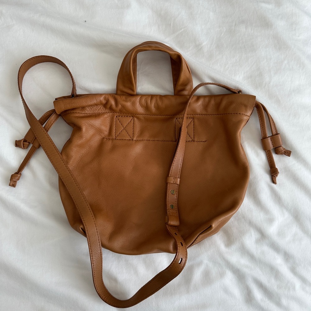 Madewell Elegant Tan Leather mini Tote Bag